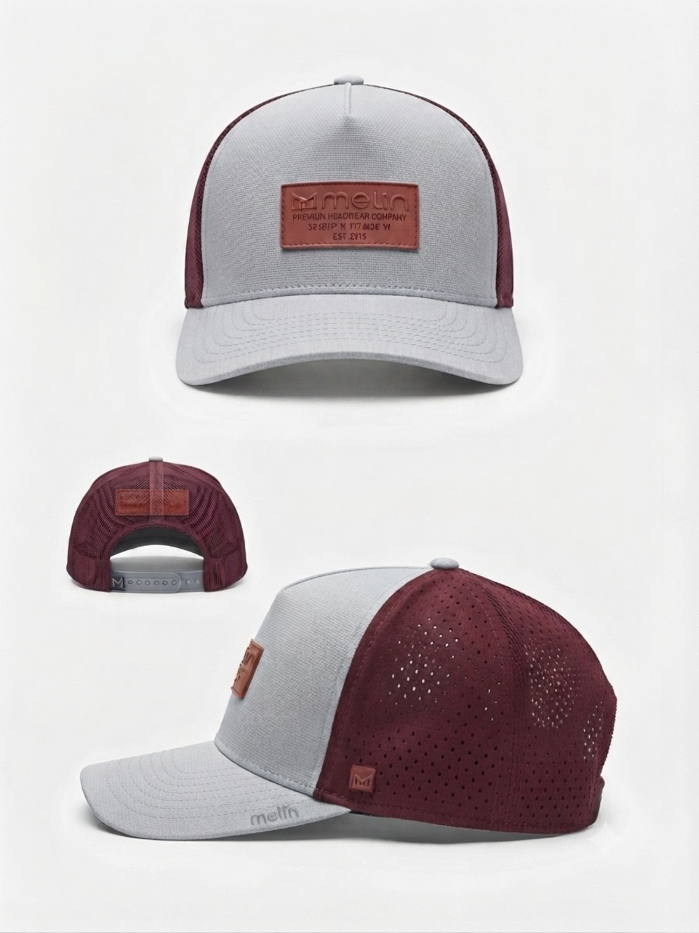 Melin Odyssey HYDRO Brick/Cream Snapback Hat (NWOT)